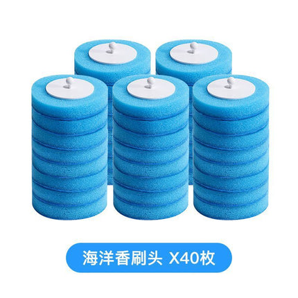 Cream style disposable toilet brush suit disposable disposable replacement brush head toilet cleaning brush decontamination household toilet brush