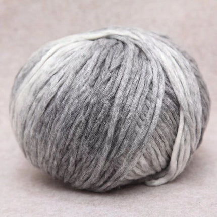 Grey Gradient Scarf Handmade DIY Wool Homemade Scarf Material Bag Woven Milk Cotton Gift for Boyfriend