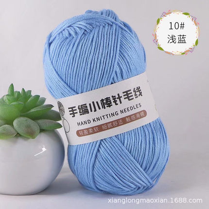 10 Strands of Hand-Knitted Small Stick Needles, Medium-Thick Woolen Knitting Wool, Hand-Knitted Men's and Women's Hats and Scarf Threads Wholesale