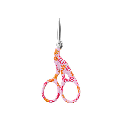 Stainless steel color small phoenix scissors retro pointed creative fishing line floral embroidery thread head embossed small tea scissors