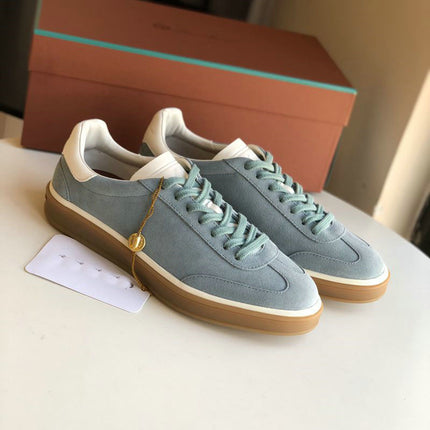 Guangdong Pure Original~Lp~Men's and Women's Moral Training Shoes Genuine Leather Lace-Up Casual Round-Toe Flats Sports Shoes Men's Sneakers Trendy