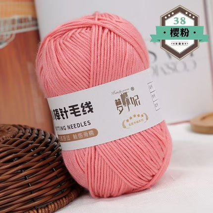 10 Strands of Hand-Knitted Small Stick Needles, Medium-Thick Woolen Knitting Wool, Hand-Knitted Men's and Women's Hats and Scarf Threads Wholesale