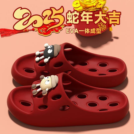 Bathroom Slippers Women's Bath Non-slip Summer 2025 New Leaky Hollow Quick-drying Indoor plus size Slippers for Men