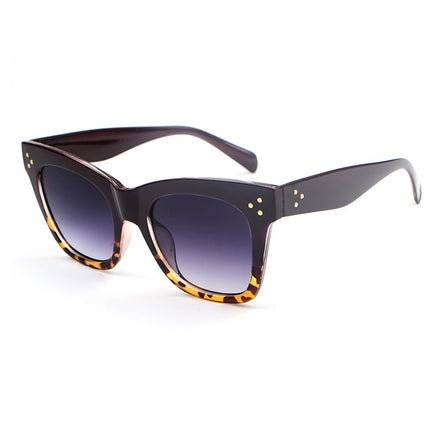 Rain European and American Fashion Large-Frame Sunglasses for Men and Women, Personalized Trendy Sunglasses, Studded Sunglasses 9768