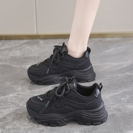 Full Leather Sports Shoes for Women Fleece-Lined 2025 New Spring & Fall Student Soft Sole Waterproof Anti-Slip White Thick Sole Dad Shoes