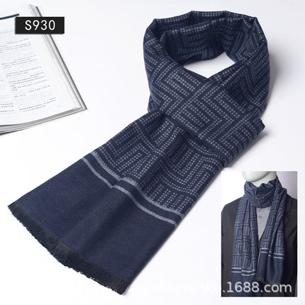 New Plaid Scarf for Men in Autumn and Winter, New Korean Version for Boyfriend, Plaid Scarf, Shawl, Male and Female Students, Couple to Keep Warm