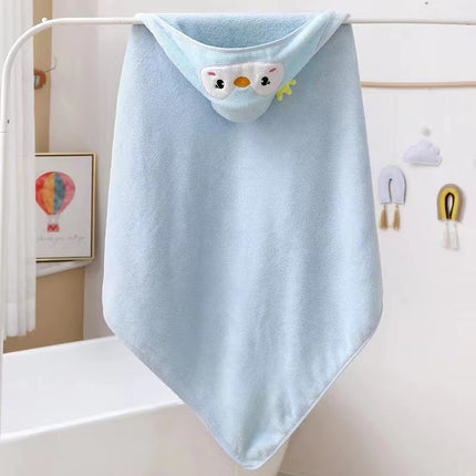 Coral Fleece Bath Towel Class A Baby Holding quilt Absorbent Newborn Children Autumn and Winter Thickened Package Cartoon Hooded Bath Towel Bucket