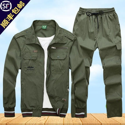 Work Clothes Men's Summer Suit Labor Protection Clothing Wear-resistant Camouflage Clothing Electric Welding Anti-scalding Dirty-resistant Construction Site Tooling Thin Tooling