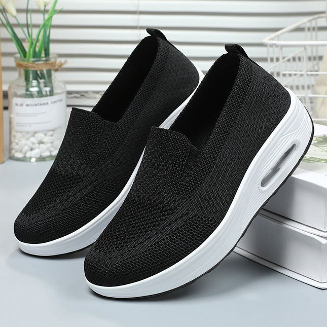 Women's Shoes Versatile 2026 Summer New Cross-Border Temu Slip-On Rocking Shoes Thick-Soled Air-Cushioned Casual Shoes
