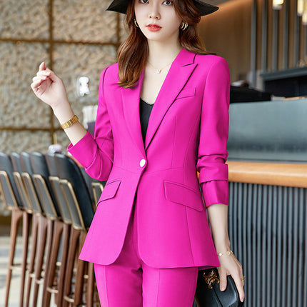 Suit suit women's fashion high sense spring and autumn business wear work clothes temperament goddess fan slimming small suit jacket