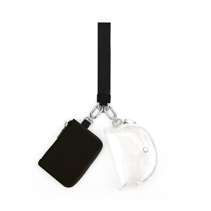 In stock Amazon lulu same multi-functional fashion women's wrist bag portable simple bank card mini coin purse