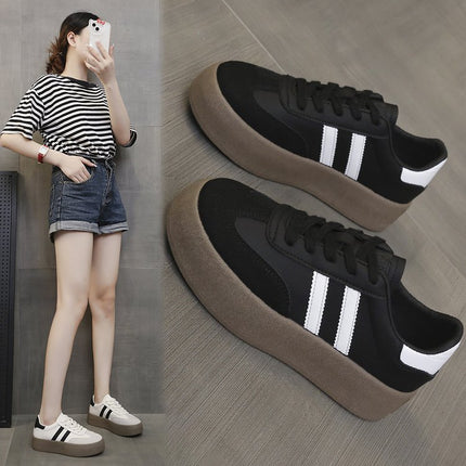 Women's Athletic Sneakers 2025 New Spring and Summer Versatile Casual Height-Increasing Thick-Soled Running Shoes