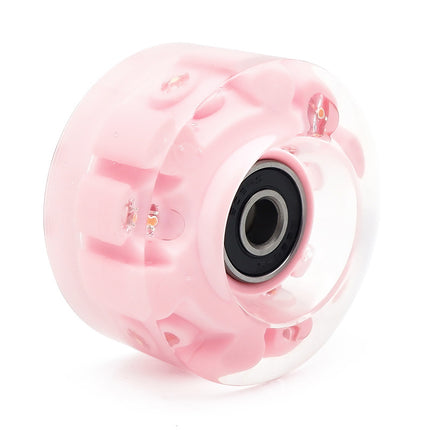 6 lights double row roller skates transparent flash wheel four-wheel roller skate universal PU light-emitting wheel indoor outdoor wheel