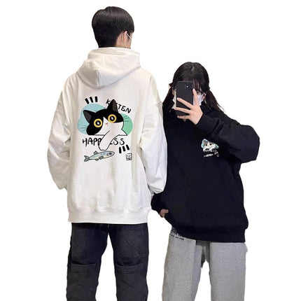 High-grade oversize Men's and Women's Top Special Couple Clothing Autumn and Winter fleece-lined Hooded Sweat Fashion Brand Class Clothes