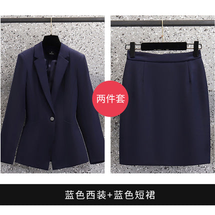 Professional suit Women's Autumn and Winter Suit Dress Temperament Beauty Salon Work Clothes High-end Sales Department Front Desk Suit Fixation