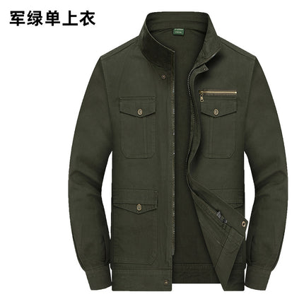 Work Clothes Jacket Men's Spring and Autumn Thickened Anti-scalding Wear-resistant Electric Welding Overalls Auto Repair Site Labor Protection Clothing Overalls