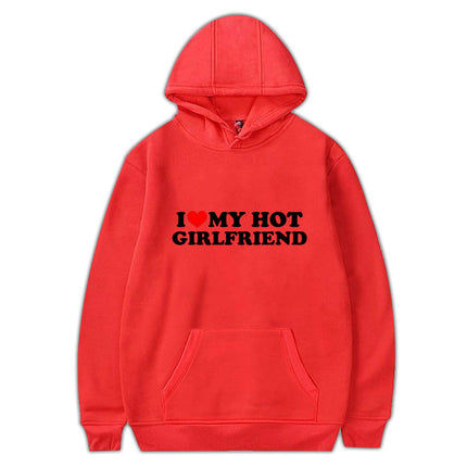 [Cross-border European Code] Divertente stampato I Love My Hot Hoodie