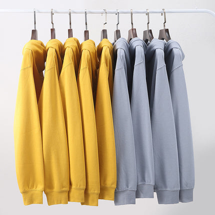 Japanese-Style Simple Sweatshirt 300g Heavyweight Healthy Fabric Hoodie Matcha Green Avocado Green Brightening Loose Top