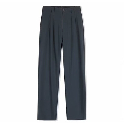High-Quality Semi-Elastic Summer Thin Straight Loose Drape Sports Dance Floor-Length Pants Unisex Trousers Dress Pants