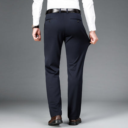 Spring and Summer 2024 New Stretch Men's Casual Pants Middle-aged and Young Men's Four-sided Stretch Men's Pants Thin Men's Straight Long Pants