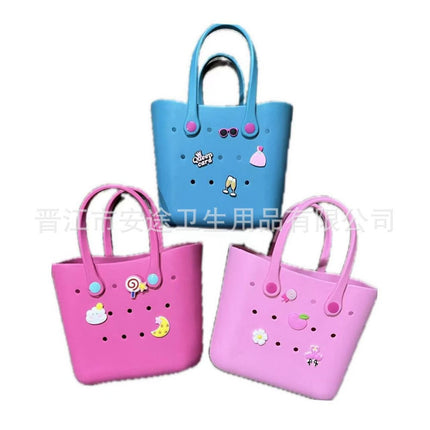 BOGG EVA Color Jelly Bag Creative Mini Hole Small Bag Summer Beach Bag Women's Simple Handbag