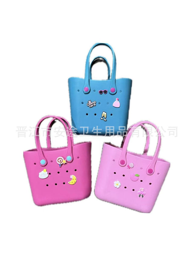 BOGG EVA Color Jelly Bag Creative Mini Hole Small Bag Summer Beach Bag Women's Simple Handbag