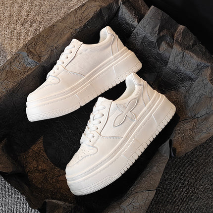 White Sneakers with Hidden Height Increase for Women, Suitable for Petite Individuals, 2026 Summer New Style, Thick-Soled, Lightweight, Versatile Shoes, Casual Sneakers for Women