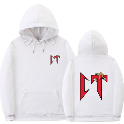 European Size Rib Bottom Fashion Printed Sweatshirt Loose Hoodie Men's and Women's Casual Sports Sweatshirt