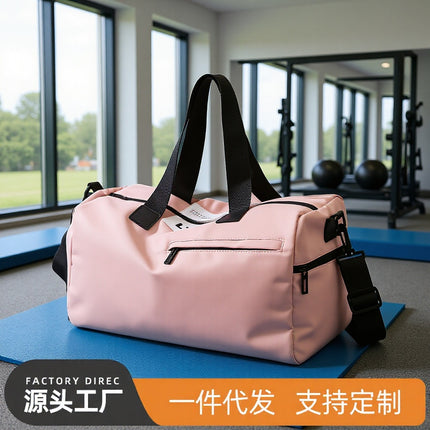 Dry and Wet Separate Gym Bag Women's New Independent Shoe Storm Yoga Sports Bag Oxford Cloth Luggage Storage Bag Printed logo