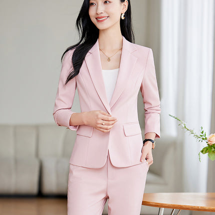 Goddess Fan Suit suit Women's 2024 Spring and Autumn New Professional White Collar Interview Work Clothes Slim Two-piece suit Pants