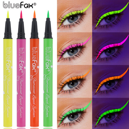 6pcs Glow UV Reactive Glow in the Dark Face and Body Paint Set, Neon Liquid Eyeliner, Mixing Color for Masquerade,Music Festival
