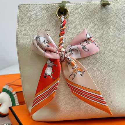 High-grade Handbag Handle Ribbon Bag Handle Handle Accessories Silk Scarf Handbag Tie Bag with Decorative Ribbon Pendant