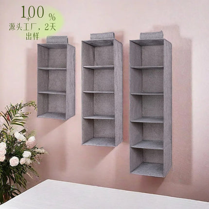 Cross-border Non-woven Hanging Bedroom Washable Foldable Home Books CD Bag Storage Storage Hanging Bag