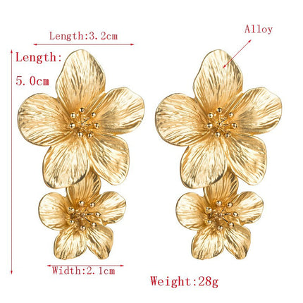 New Arrival All-Match Earrings Korean Style Geometric Flower Earrings Women's Ins Fashion European and American Earrings Jewelry earrings