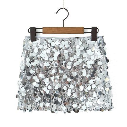 Saw Aliexpress Independent Station Women's European and American Style Sequined Hip Skirt Mini Sexy Skirt 3920139