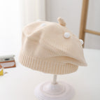 Small white ball beret-beige / 3-48 months
