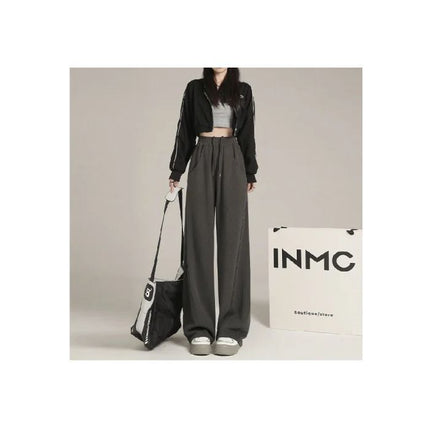 Banana Pants Women's Spring and Autumn 2025 New American Style Sweatpants Casual Loose Straight Drain Black Sports Wide Leg Pants