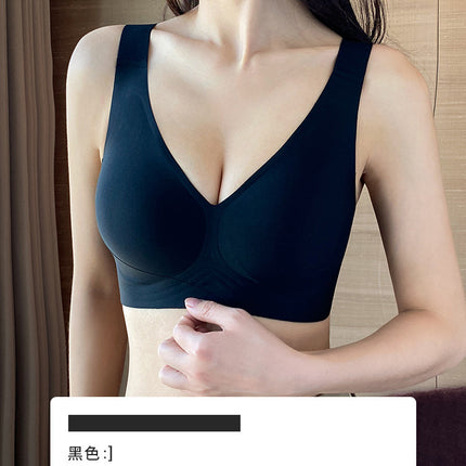 Large Cup Traceless Underwear Women's Gathering Big Chest Shown Small Gathering Parammary Breast Without Steel Ring Anti-sagging plus size Comfortable Bra for Women
