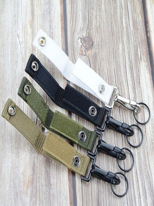 Outdoor Multifunctional Climbing Nylon Ribbon Keychain Hanging Buckle Hiking Camping Portable Clip CS Real Belt Buckle