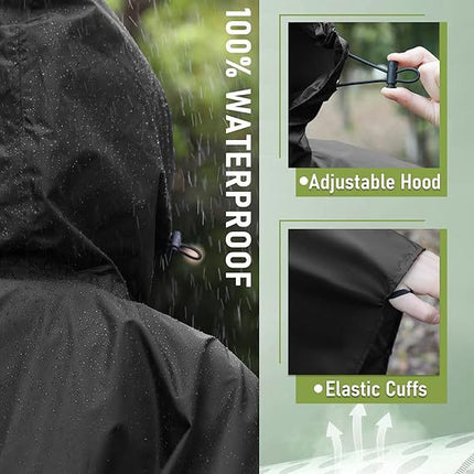 Amazon Fashion Cloak Raincoat Adult Men and Women Zipper Cloak Raincoat Poncho Backpack Cycling Outdoor Camping