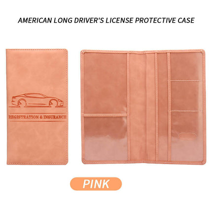Skin-Friendly American Driver's License Cover, Amazon's Best-Selling Car Insurance Wallet, Long Multi-Functional Driving License Holder