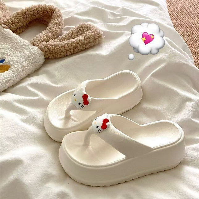 Thick-Soled 4-5cm Flip-Flops for Women to Wear Outside 2025 New Anti-Slip and Stain-Resistant Platform Summer Flip-Flops That Do Not Smell Bad for Feet