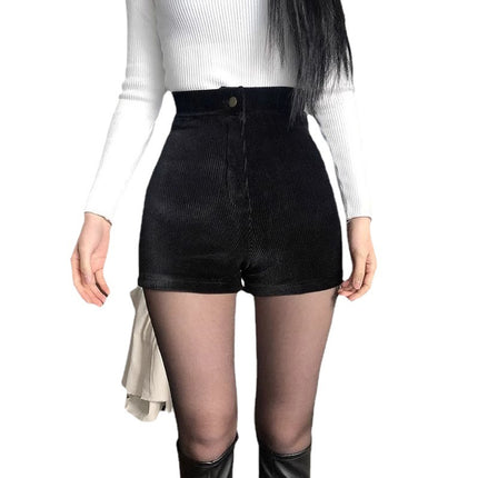 Boots new casual pants 23 tight 20 high waist black outer stretch corduroy autumn and winter shorts women corduroy