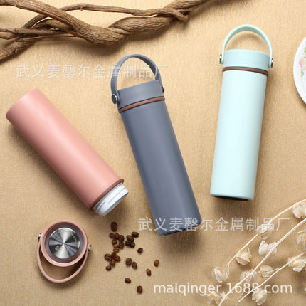 Real ceramic liner thermos cup with replaceable core vacuum three-layer bone china stainless steel cup business gift coffee cup