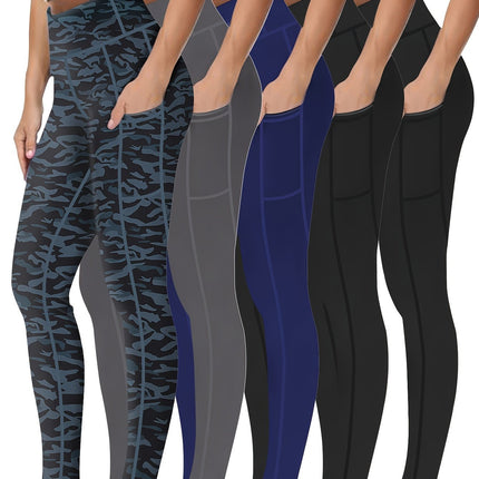 Five Piece Set of Oversized Sports Leggings for Women'S9 Po