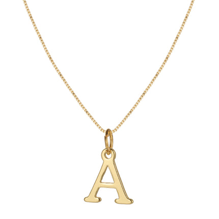 Cross-border Amazon Hot Sale Simple Stainless Steel Letter Pendant Necklace Women Alloy Box Chain 26 Letter Clavicle Chain