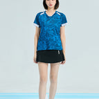 B women's model on cyan / S