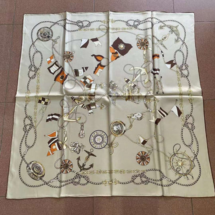 Luxury Palace Silk Twill Silk 14 Mm Large Square Scarf Spring and Autumn New Mulberry Silk Scarf Women's Shawl Scarf