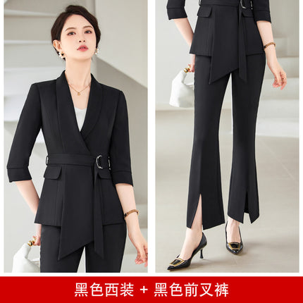 Professional Suit suit Dress Female Fashion Temperament Goddess Fan Hotel Reception Beauty Salon Work Clothes