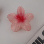 8cm rose color plumeria clip